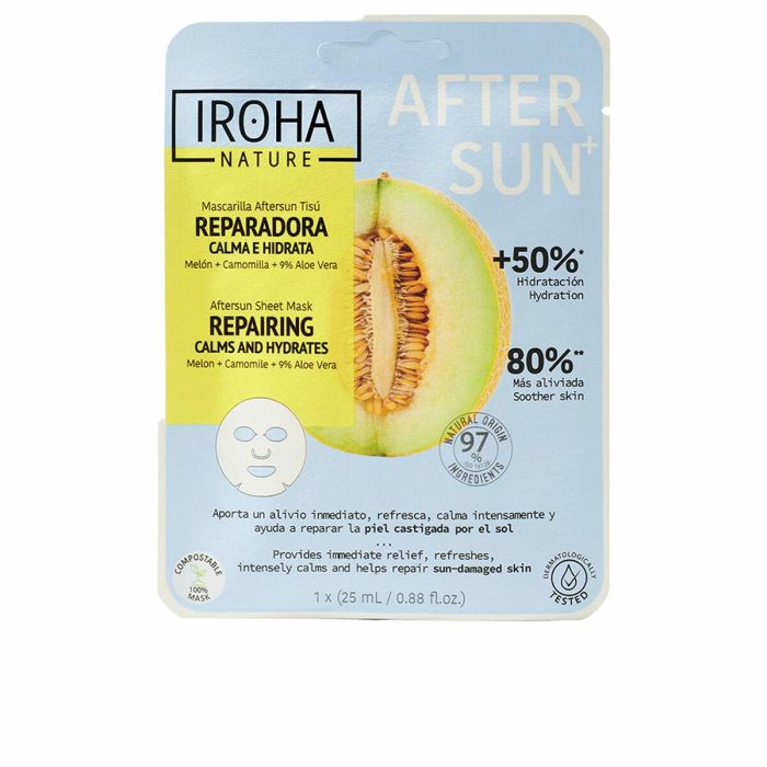 Iroha Mascarilla Facial MELON repairing calms and hydrates, Repara, Calma e Hidrata la Piel 1 Unidad 0 Iroha Mascarilla Facial MELON repairing calms and hydrates, Repara, Calma e Hidrata la Piel 1 Unidad 0