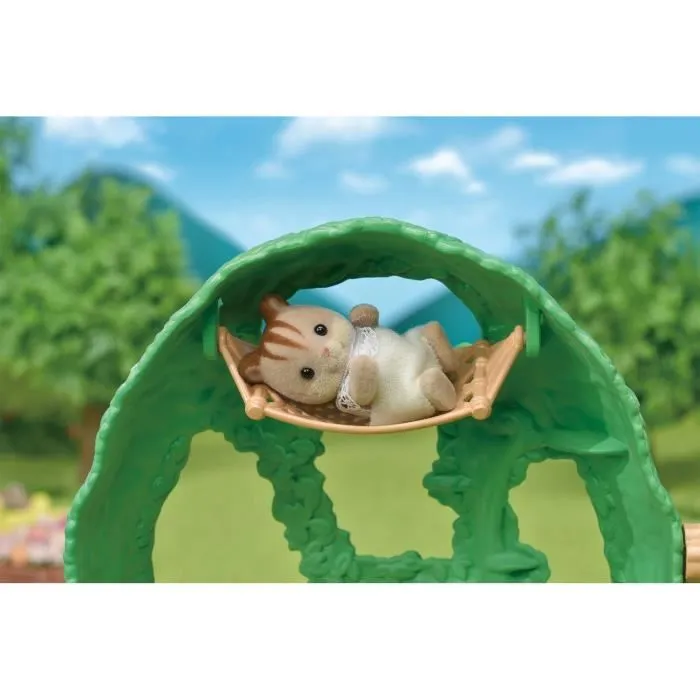 Sylvanian Families La Cabane et Bebé Ecurueil Roux Casa de Muñecas para Bebés