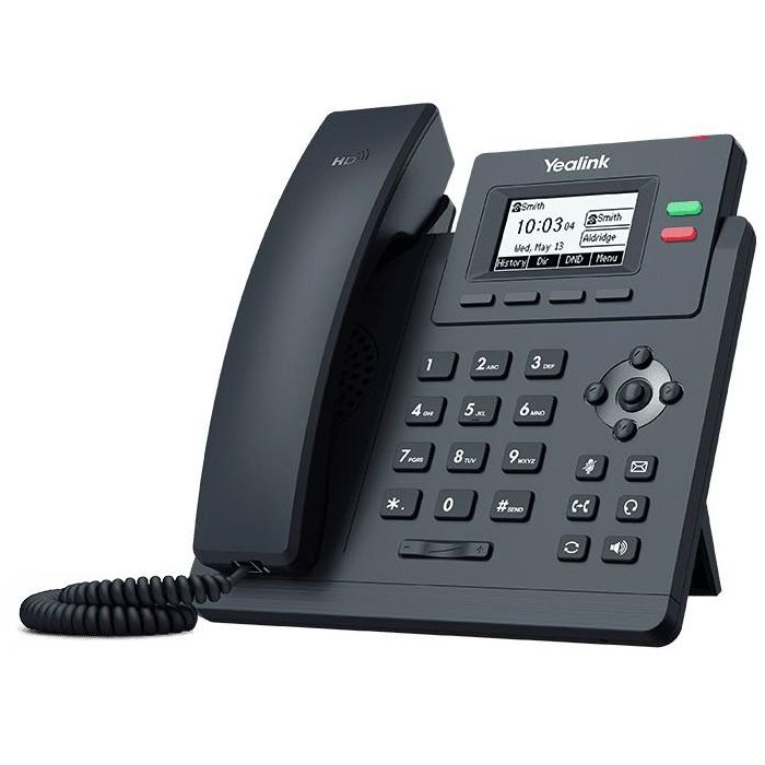 Yealink SIP-T31P Teléfono IP con Cable, Pantalla LCD 2.3 Pulgadas, PoE, Gris, 1000 Entradas, Conferencia, Identificador Llamadas