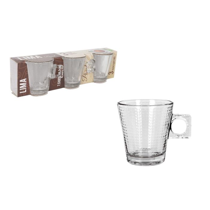 Set de 3 Tazas para Café de 8 Cl "Lima Panal" - La Mediterranea (24 Cajas) Set de 3 Tazas para Café de 8 Cl "Lima Panal" - La Mediterranea (24 Cajas)