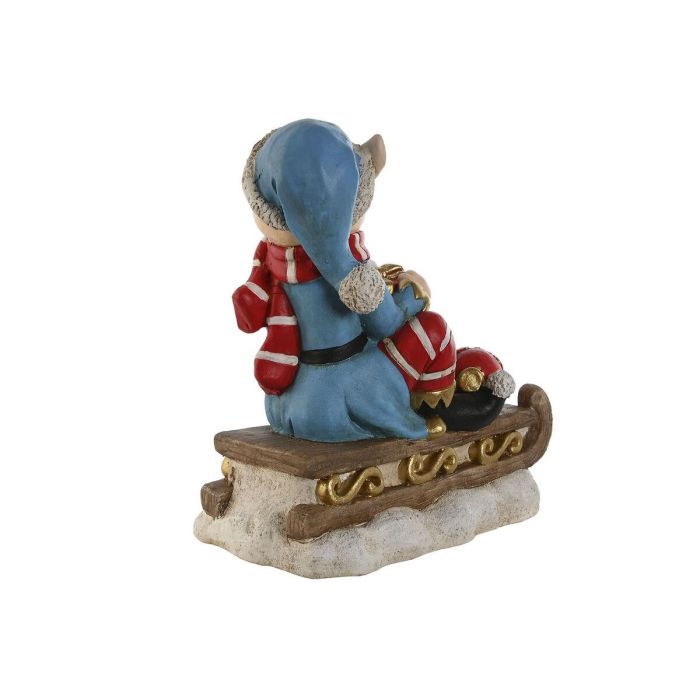 DKD Home Decor Figura de Navidad Tradicional Trineo Elfo con Luz LED Funciona con 3 Pilas AA de Magnesia en Rojo y Verde 18x35x33 cm 2 DKD Home Decor Figura de Navidad Tradicional Trineo Elfo con Luz LED Funciona con 3 Pilas AA de Magnesia en Rojo y Verde 18x35x33 cm 2