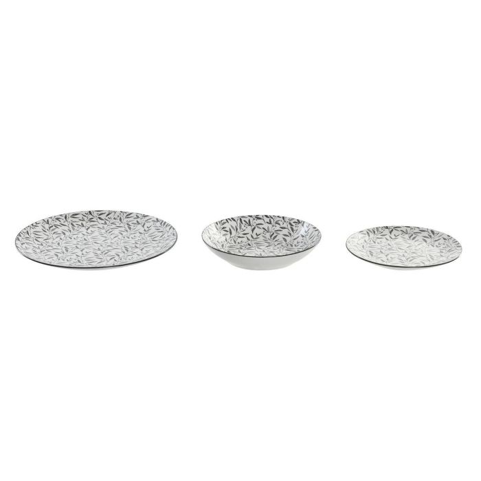 Vajilla Oriental DKD Home Decor Gris Claro 27 x 2 x 27 cm Set de 18 1 Vajilla Oriental DKD Home Decor Gris Claro 27 x 2 x 27 cm Set de 18 1