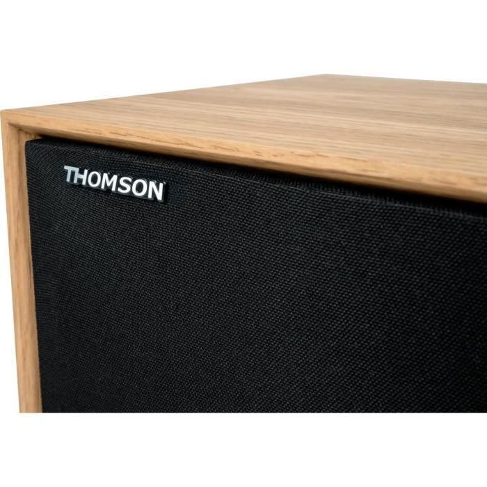 Thomson WS702 Altavoz Inalámbrico Bluetooth 150W Madera, con conexiones RCA, USB, AUX-IN y entrada de audio para TV 5