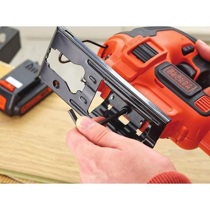 Black+Decker BDCJS18N-XJ Sierra de Calar Inalámbrica 18V - Péndulo, Suela Inclinable 0-45° - Compatible Baterías Litio 1