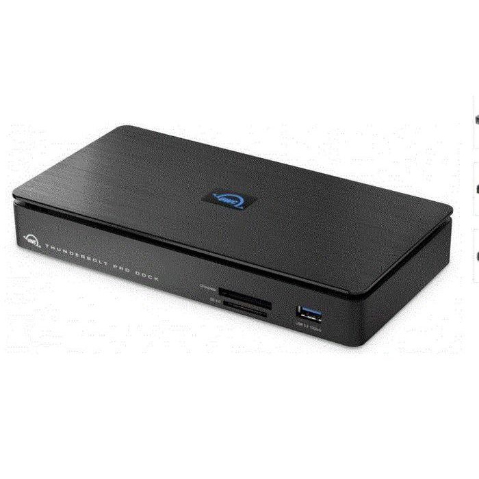 OWC Thunderbolt Pro Dock Estación de Acoplamiento Profesional Ethernet 10Gb/s con Lectores CFexpress y SD, 2x Thunderbolt 3, USB-C, USB-A, 8K y 1630MB/s