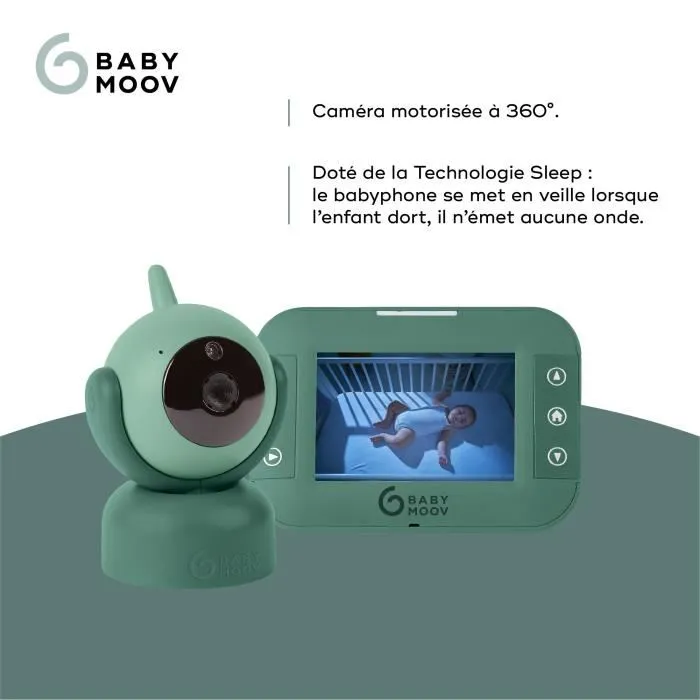 Babymoov Babyphone Video Yoo Master BAB3661276180277 Cámara 360°, Tecnología del Sueño, Visión Nocturna 2