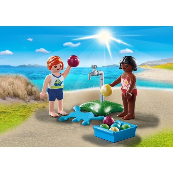 PLAYMOBIL 71166 Niños con Globos de Agua Juguete para +4 años 3