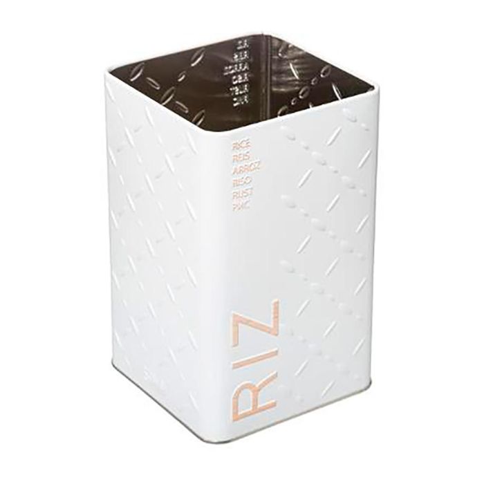 Nature Caja metálica para arroz Scandi nature 1250g - Blanco / beige 2 Nature Caja metálica para arroz Scandi nature 1250g - Blanco / beige 2