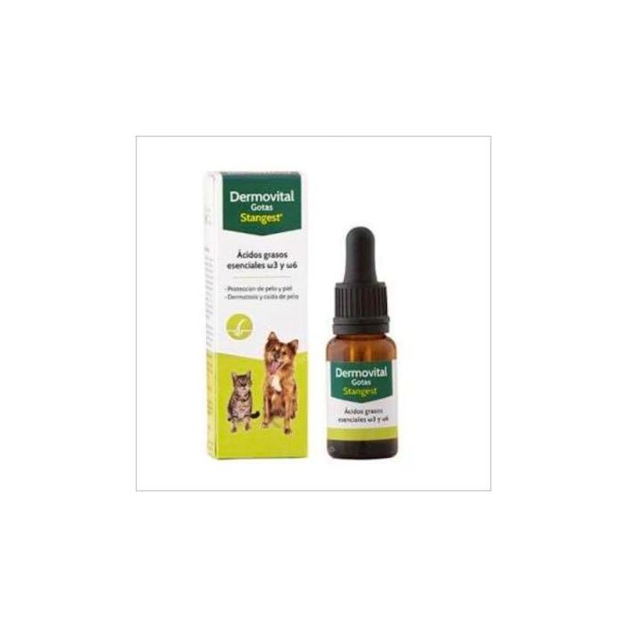 Stangest Dermovital Gotas Omega 3-6 15 mL - Aceite de Onagra y Vitamina E para Piel y Pelo