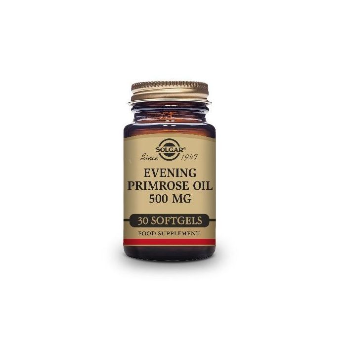 SOLGAR Aceite de Prímula de Rosa 500mg, 30 Perlas. Regula Hormonalmente y Alivia Síntomas Menopausia y SPM, con GLA y Ácido Linoleico