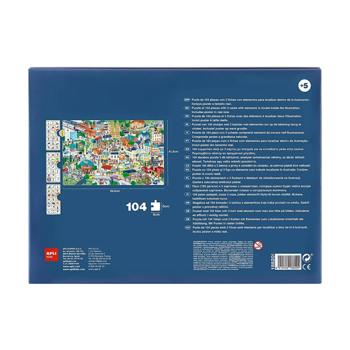 Apli Puzle de Observación de la Ciudad 104 Piezas 5x5 cm 1