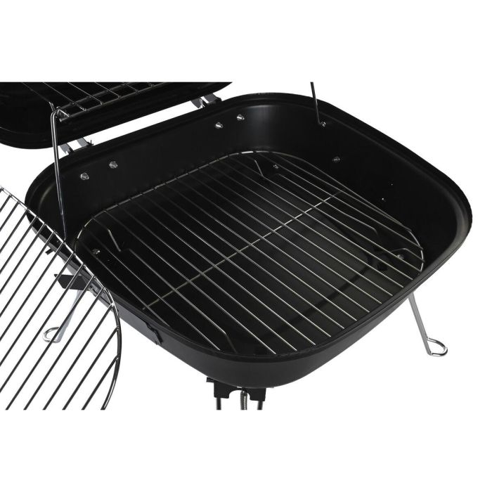 DKD Home Decor Barbacoa de Sobremesa Desmontable de Acero Negro Plateado 44.5x42x34 cm 6