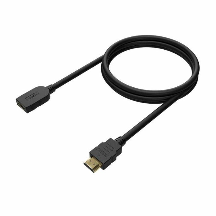 AISENS - CABLE HDMI V2.0 PROLONGADOR PREMIUM ALTA VELOCIDAD / HEC 4K@60HZ 18GBPS, A/M-A/H, NEGRO, 1.0M 1