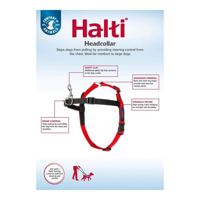 Arnés Halti Control Delantero Negro-Rojo L 4 Arnés Halti Control Delantero Negro-Rojo L 4