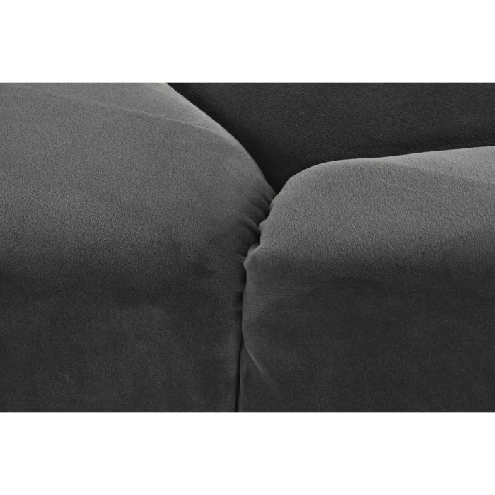 DKD Home Decor Descalzadora Scandi Gris de Poliéster y MDF para Dormitorio o Recibidor - 125 cm Ancho, 53 cm Largo, 46.5 cm Alto 3