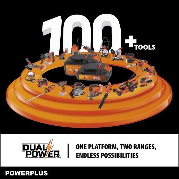 Tamaño de altura de potencia dual POWDPG7531 - 20 V batería, sin batería o cargador, cuchilla de 580 mm, desviación de 18 mm 4 Tamaño de altura de potencia dual POWDPG7531 - 20 V batería, sin batería o cargador, cuchilla de 580 mm, desviación de 18 mm 4
