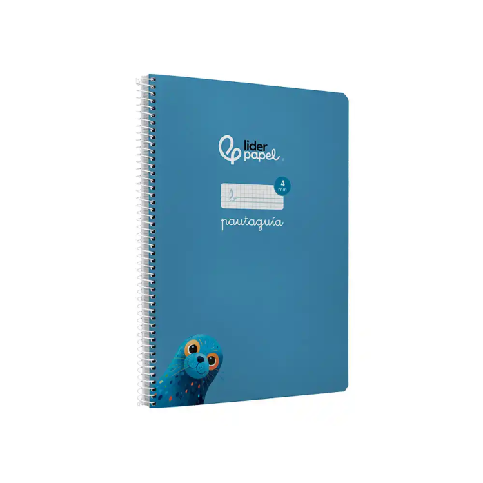 Liderpapel Cuaderno Espiral A4 Pautaguía Tapa Blanda 80 Hojas 75gr Cuadro Pautado 4mm Azul 4