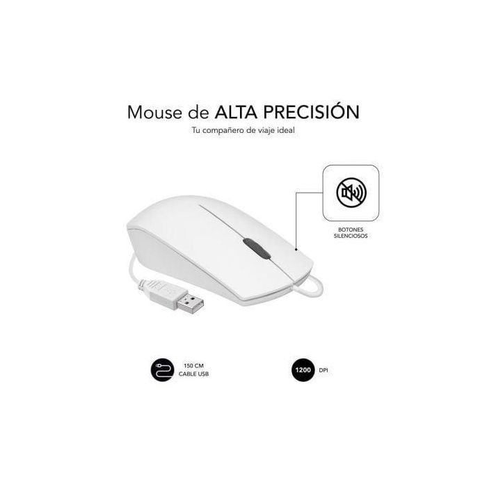 Ratón Subblim Business Silencioso/ Hasta 1200 DPI/ Blanco 1 Ratón Subblim Business Silencioso/ Hasta 1200 DPI/ Blanco 1