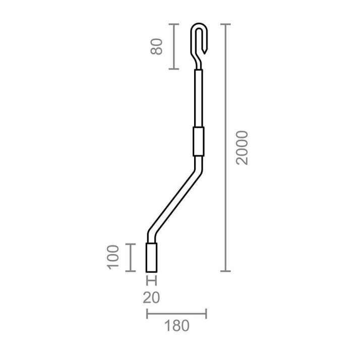 Manivela toldo alto tld06 2000mm 10447 micel 1