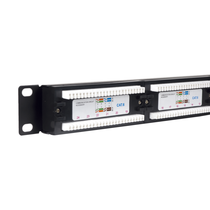 Phasak PU 2420 Panel de Transferencia 24 Puertos Cat. 6 Dual Block UTP 1U