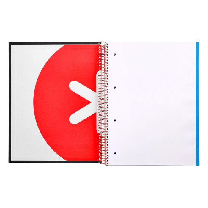 Cuaderno Espiral A4 Micro Antartik Tapa Forrada 120H 90 gr Liso Con Bandas 4 Taladros Color Negro 6