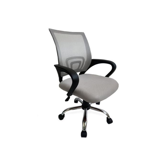 Equip Silla de Oficina 651015 Gris - Asiento Acolchado, Respaldo de Malla, Reposabrazos, Ruedas 1