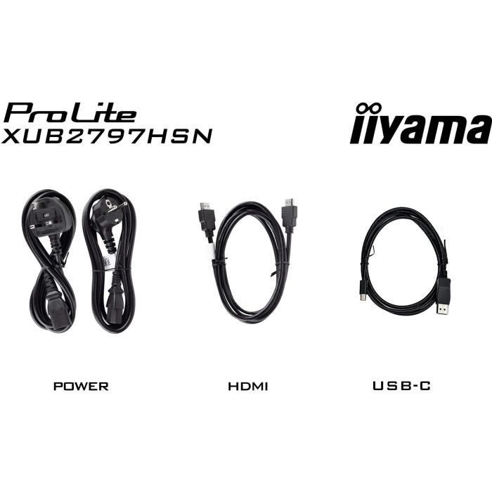 Iiyama ProLite XUB2797HSN-B2 Monitor 27" Full HD IPS, USB-C, LAN, DP-OUT (DOCK), 300CD, Negro 4