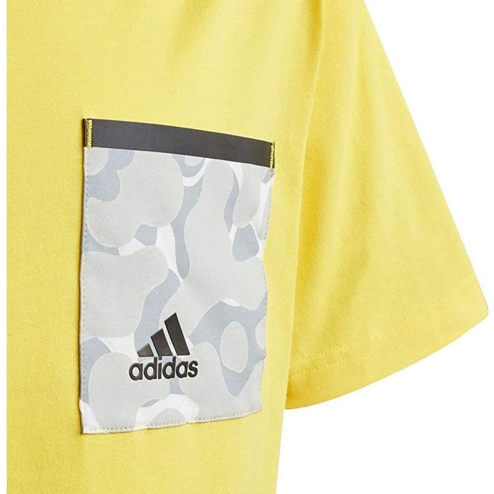 Camiseta de Manga Corta Infantil Adidas Future Pocket Amarillo 3 Camiseta de Manga Corta Infantil Adidas Future Pocket Amarillo 3
