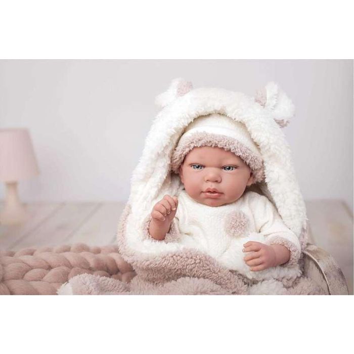 Muñeca Reborn Arias 40 Cm Anna C/Manta Y Peluche 1