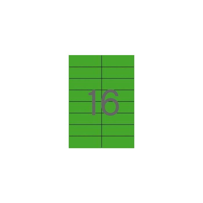 Apli Etiquetas Adhesivas 105x37 mm Verde Fluorescente para Inkjet-Láser, Pack 20 Hojas (320 Etiquetas) Apli Etiquetas Adhesivas 105x37 mm Verde Fluorescente para Inkjet-Láser, Pack 20 Hojas (320 Etiquetas)
