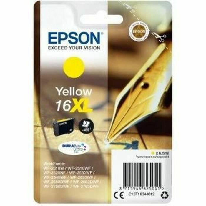 EPSON Paquete de 1 cartucho de tinta 16XL Feather - amarillo - blíster de alta capacidad con alarma