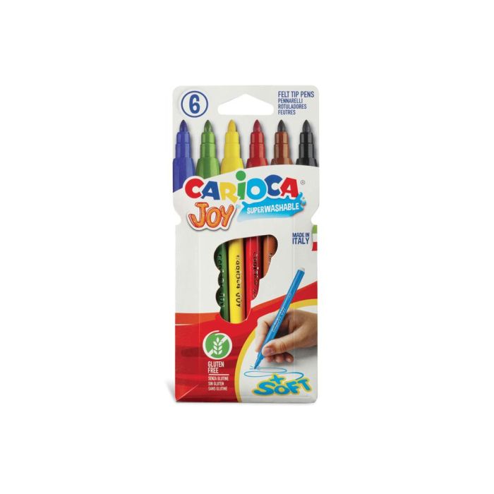 Carioca Rotulador Joy Punta Fina Colores Surtidos Estuche 6 Ud 1