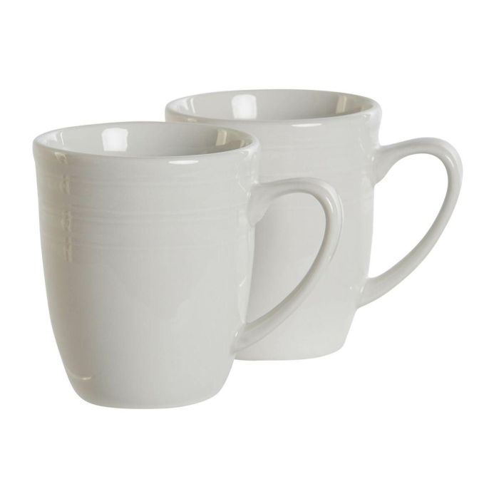 Mug Basicos DKD Home Decor Blanco 10 x 9 x 12 cm Set de 4 2