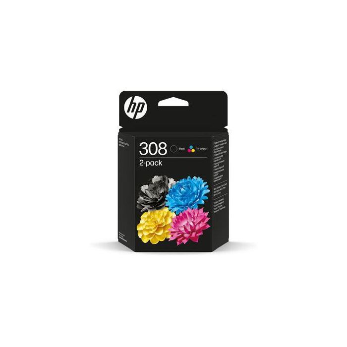 HP 2 Cartuchos 308 negra/tricolor