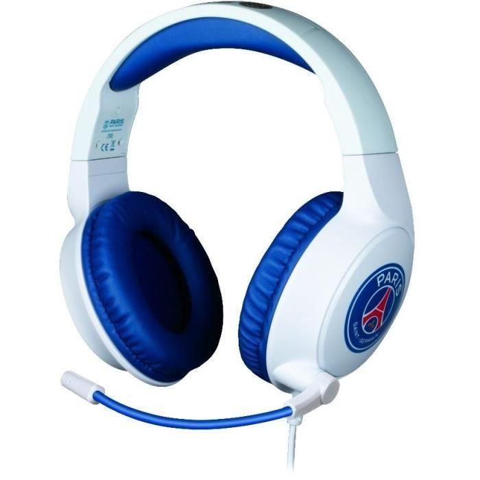 Auriculares con cable para juegos - KONIX - PC, PS4, PS5, Switch, Xbox - Micrófono de 45° - Cable de 1,5 m - Blanco y azul 1 Auriculares con cable para juegos - KONIX - PC, PS4, PS5, Switch, Xbox - Micrófono de 45° - Cable de 1,5 m - Blanco y azul 1
