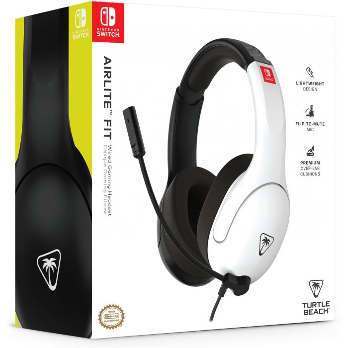 Turtle Beach TUR0840454400137 Auriculares Gaming con Cable para Nintendo Switch - Airlite Fit Blanco y Negro 7