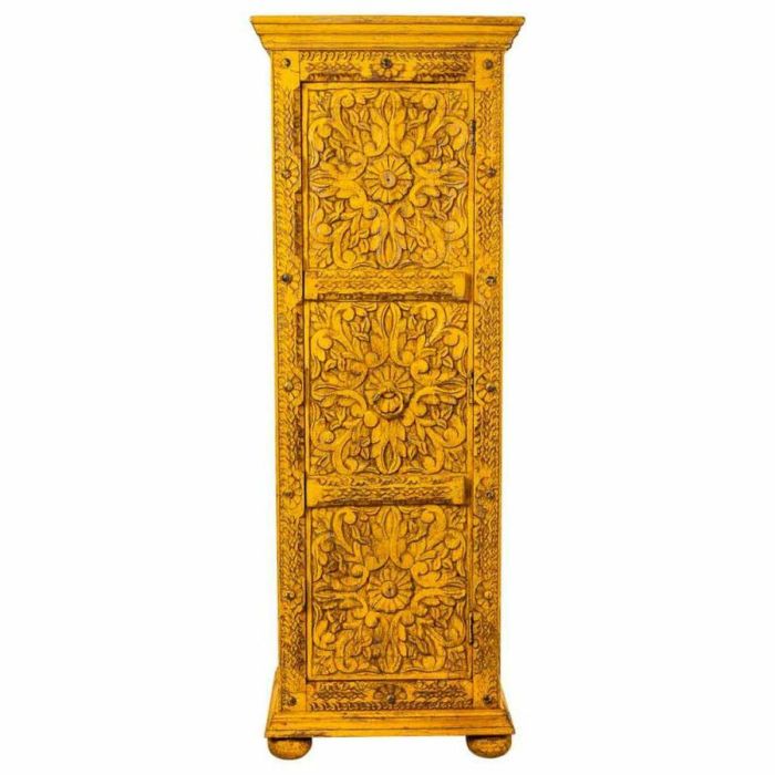 Armario Alexandra House Living Amarillo Hierro Madera de mango 40 x 149 x 53 cm 4 Armario Alexandra House Living Amarillo Hierro Madera de mango 40 x 149 x 53 cm 4