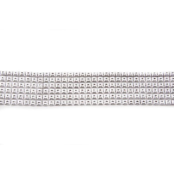 DKD Home Decor Guirnalda Decorativa Navideña Moderna Plateada PVC - 300 cm Largo x 5 cm Ancho