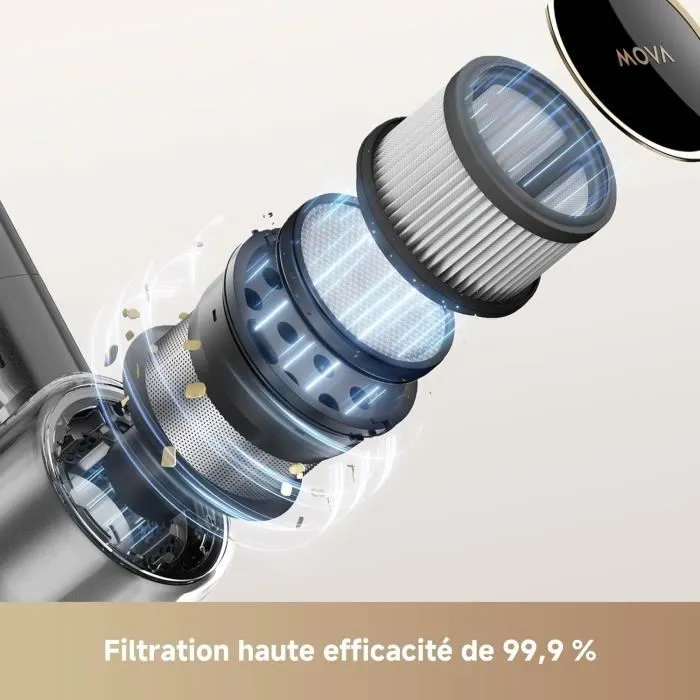 Mova Aspiradora de escoba inalámbrica S5 Sense con cepillo multisuperficie OptiInsight antienredos y ajuste inteligente 5 Mova Aspiradora de escoba inalámbrica S5 Sense con cepillo multisuperficie OptiInsight antienredos y ajuste inteligente 5