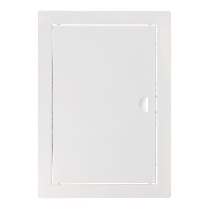 Tapa de registro rectangular empotrable acero blanco 20x30cm