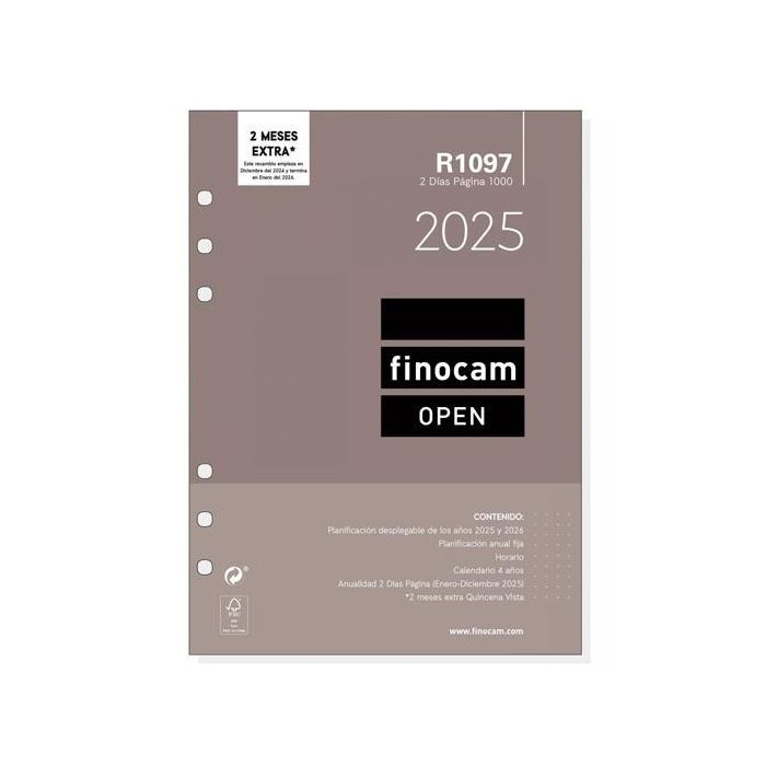 Finocam Recambio Anual Open R1097 1000-155x215 mm 2Dp 2025 Finocam Recambio Anual Open R1097 1000-155x215 mm 2Dp 2025
