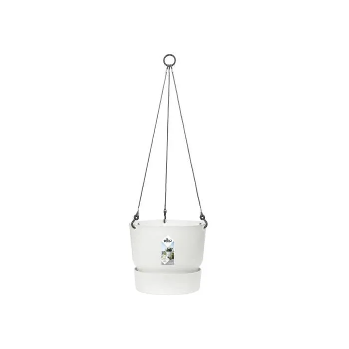 Elho Maceta Colgante Greenville 24 Exterior Ø 23.9 x H 20.3 cm Blanco Plástico Reciclado Resistente Heladas 1 Elho Maceta Colgante Greenville 24 Exterior Ø 23.9 x H 20.3 cm Blanco Plástico Reciclado Resistente Heladas 1