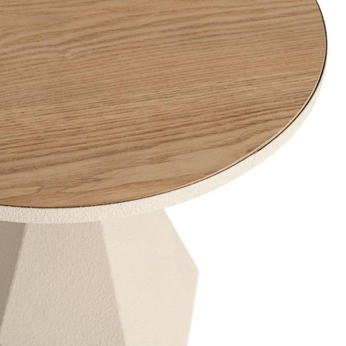 Mesita Crema Metal 50 X 50 X 50 cm