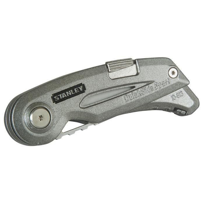 Stanley Navaja Deportiva Quickslide Hoja Acero Inoxidable 76mm con Corte Dentado para Cortes Intensos y Deslizamiento Zinc Compatible Cuchilla Trapecio y Gancho 3 Stanley Navaja Deportiva Quickslide Hoja Acero Inoxidable 76mm con Corte Dentado para Cortes Intensos y Deslizamiento Zinc Compatible Cuchilla Trapecio y Gancho 3