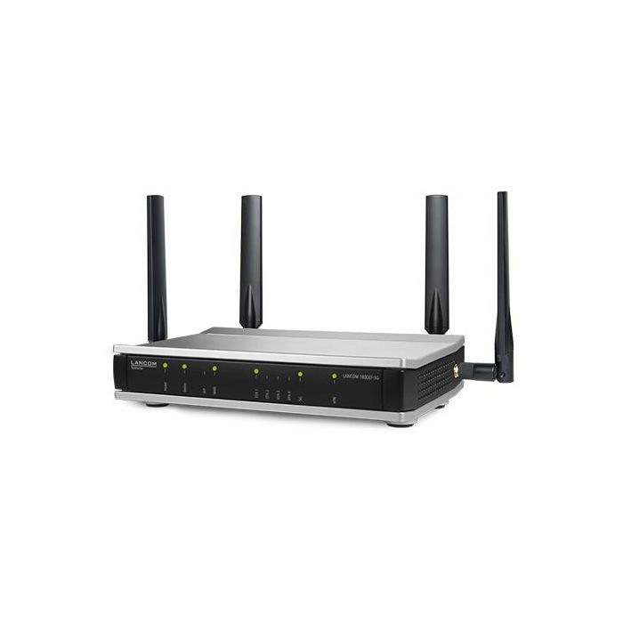 LANCOM 1800EF-5G Router 5G Ethernet 4 Puertos Gigabit WiFi Router con 4 Puertos LAN RJ-45 (10/100/1000 Mbit/s) y 1 Puerto SFP, Negro y Plata 1