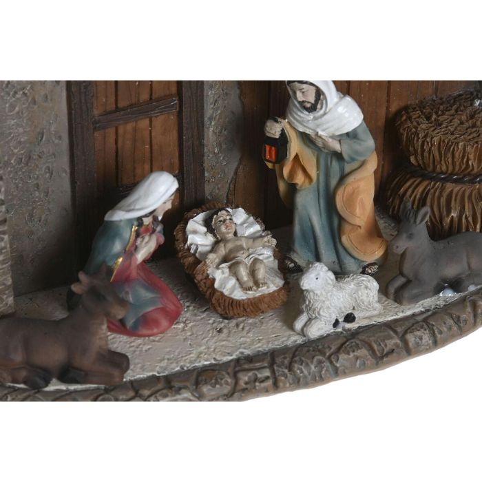 DKD Home Decor Nacimiento Navidad Tradicional con LED de Resina Multicolor 8 x 17.5 x 21.5 cm 2