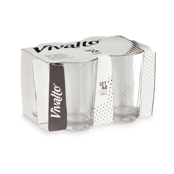 Set 4 Vasos Vidrio Carajillo 140Ml Vivalto 14X9CM (24 Unidades) 2 Set 4 Vasos Vidrio Carajillo 140Ml Vivalto 14X9CM (24 Unidades) 2