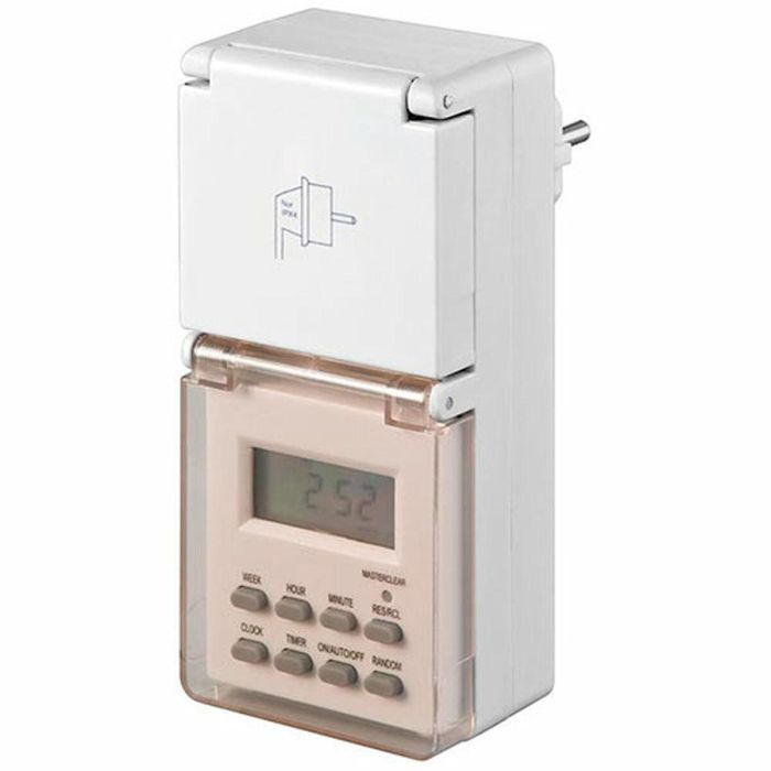 Enchufe con programador digital NIMO 230 V 16 A Exterior Semanal Enchufe con programador digital NIMO 230 V 16 A Exterior Semanal