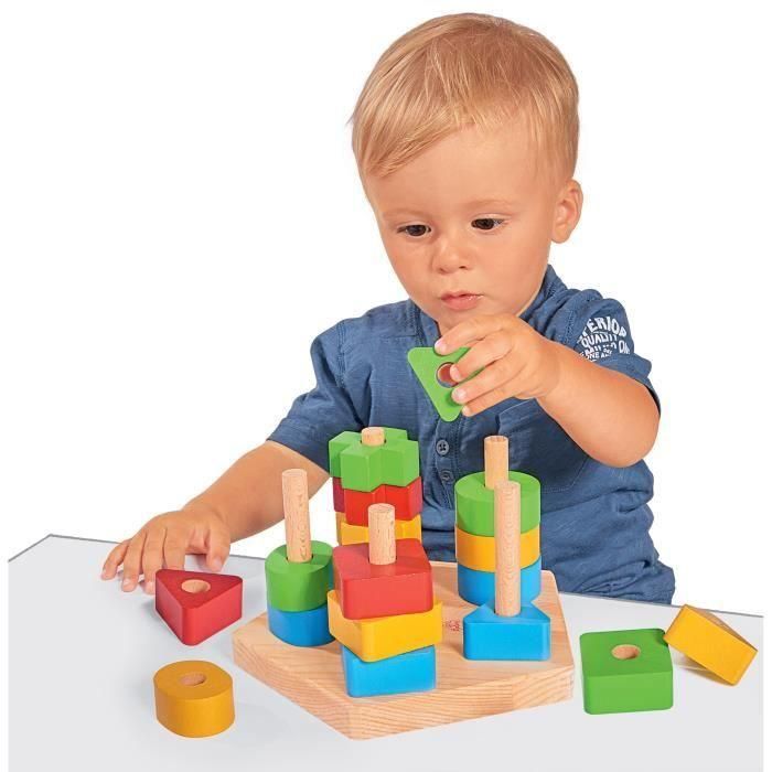 Eichhorn EIC4003046020878 - Juguete Educativo de Madera con Formas Apilables para Bebés a partir de 12 Meses 3