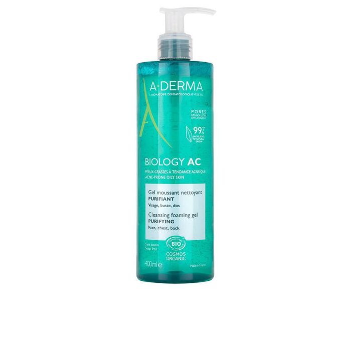 A-derma Biology AC Gel Limpiador Purificante Piel Grasa con Tendencia Acnéica 400ml